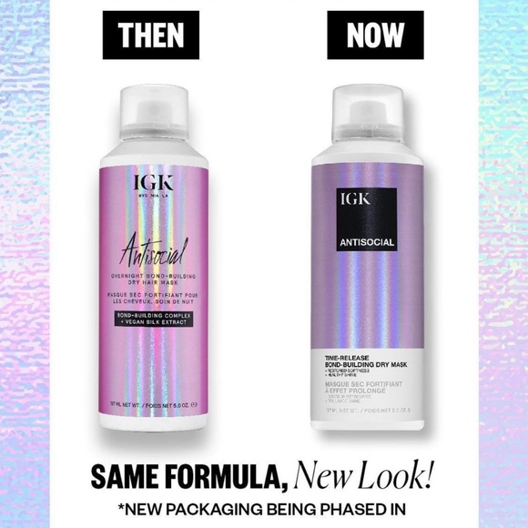 IGK: Antisocial Time Release Bond Building Dry Hair Mask (5oz) NWT - Picture 2 of 10